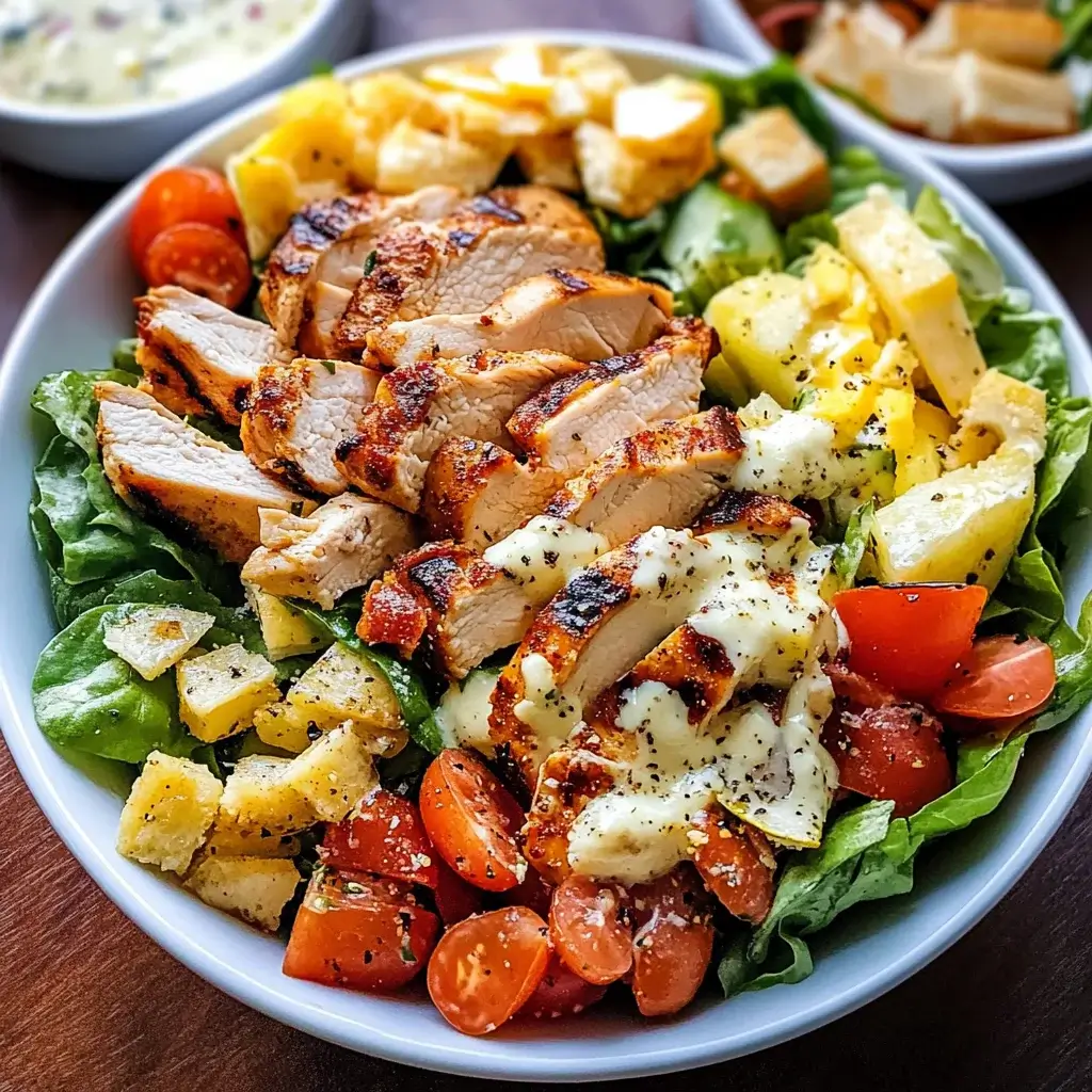 The Triple Threat Salad: Grilled Chicken Cobb Caesar Perfection
